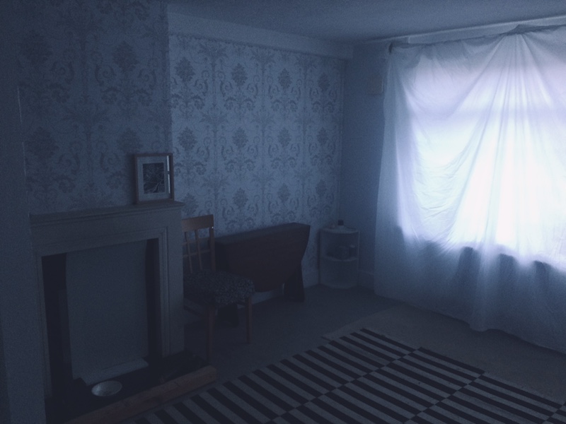 an austere hallway